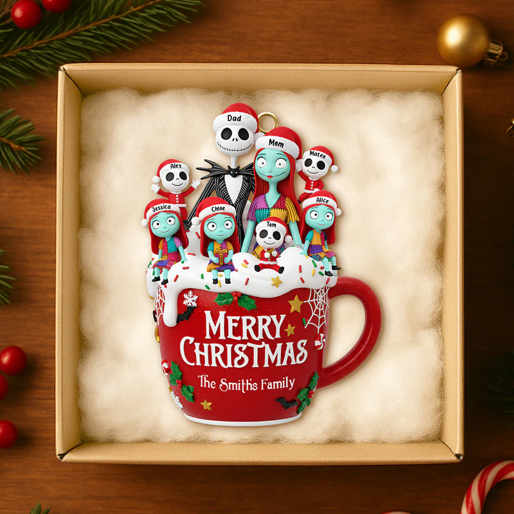 Spooky Family Merry Sweet Christmas - Personalized Acrylic Ornament - Christmas Gifts For Family NL122 - Image 3