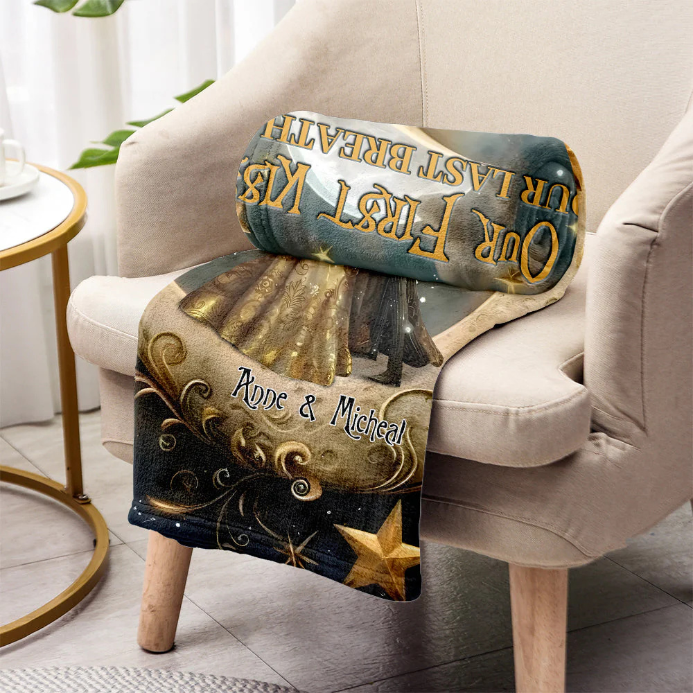 Spooky From Our First Kiss Till Our Last Breath - Personalized Blanket - Gift For Couple, Christmas, Valentine HH01 - Image 3