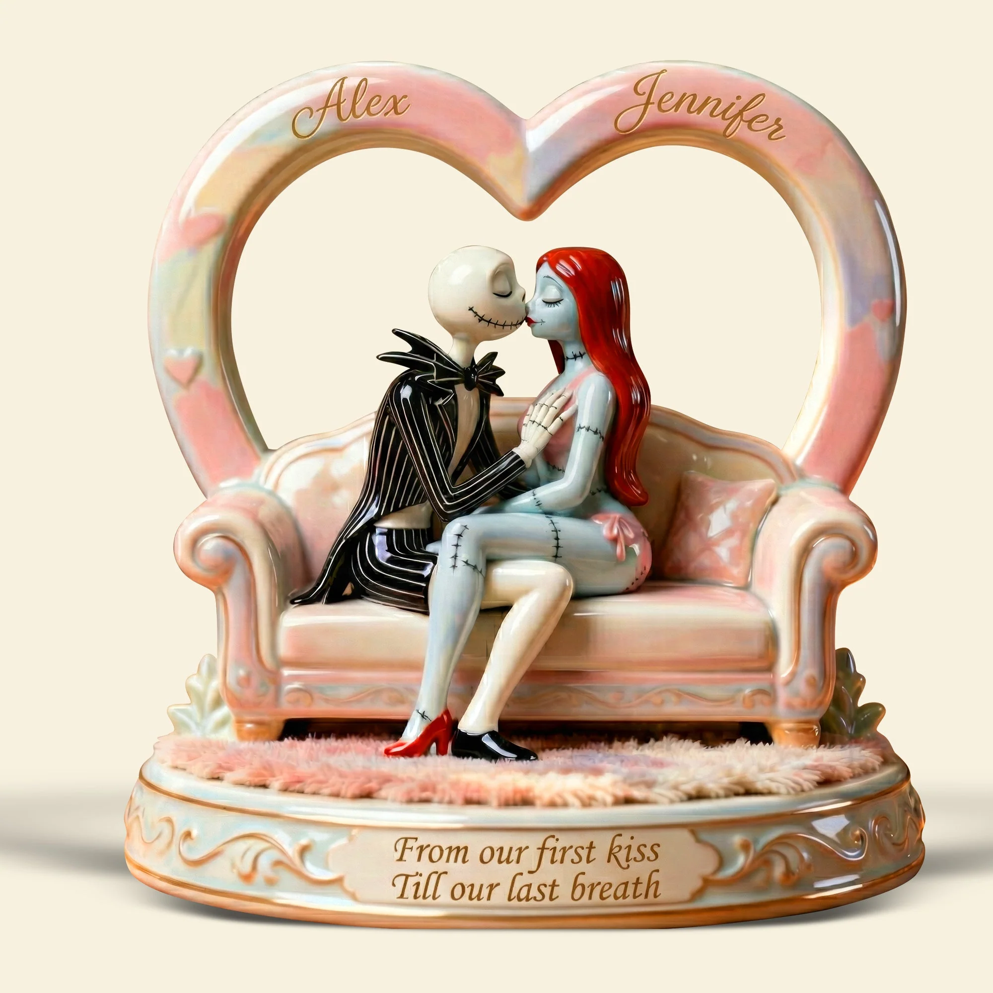 Spooky From Our First Kiss Till Our Last Breath - Personalized Custom Shape Acrylic Plaque - Gift For Couples, Movie Fans | NL122 - Image 4
