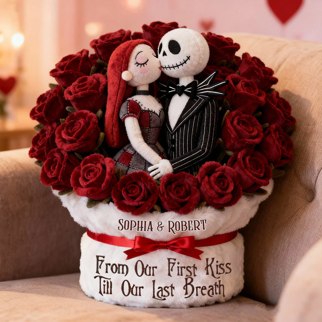 Spooky From Our First Kiss Till Our Last Breath - Personalized Custom Shaped Pillow - Gift For Couples, Movie Fans NL122
