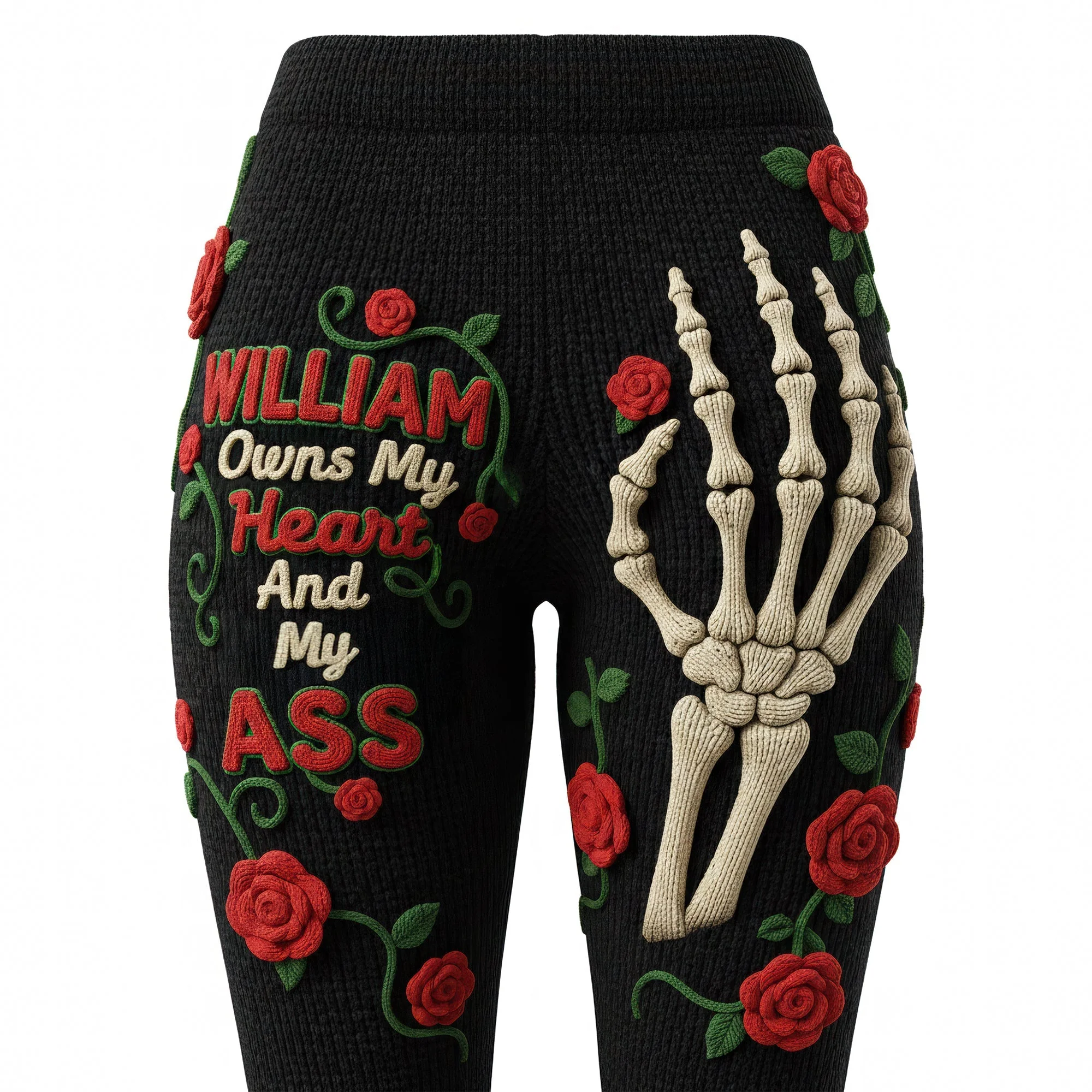Spooky He Owns My Heart And My Ass - Personalized Naughty Leggings - Gift For Her NL122 - Image 4