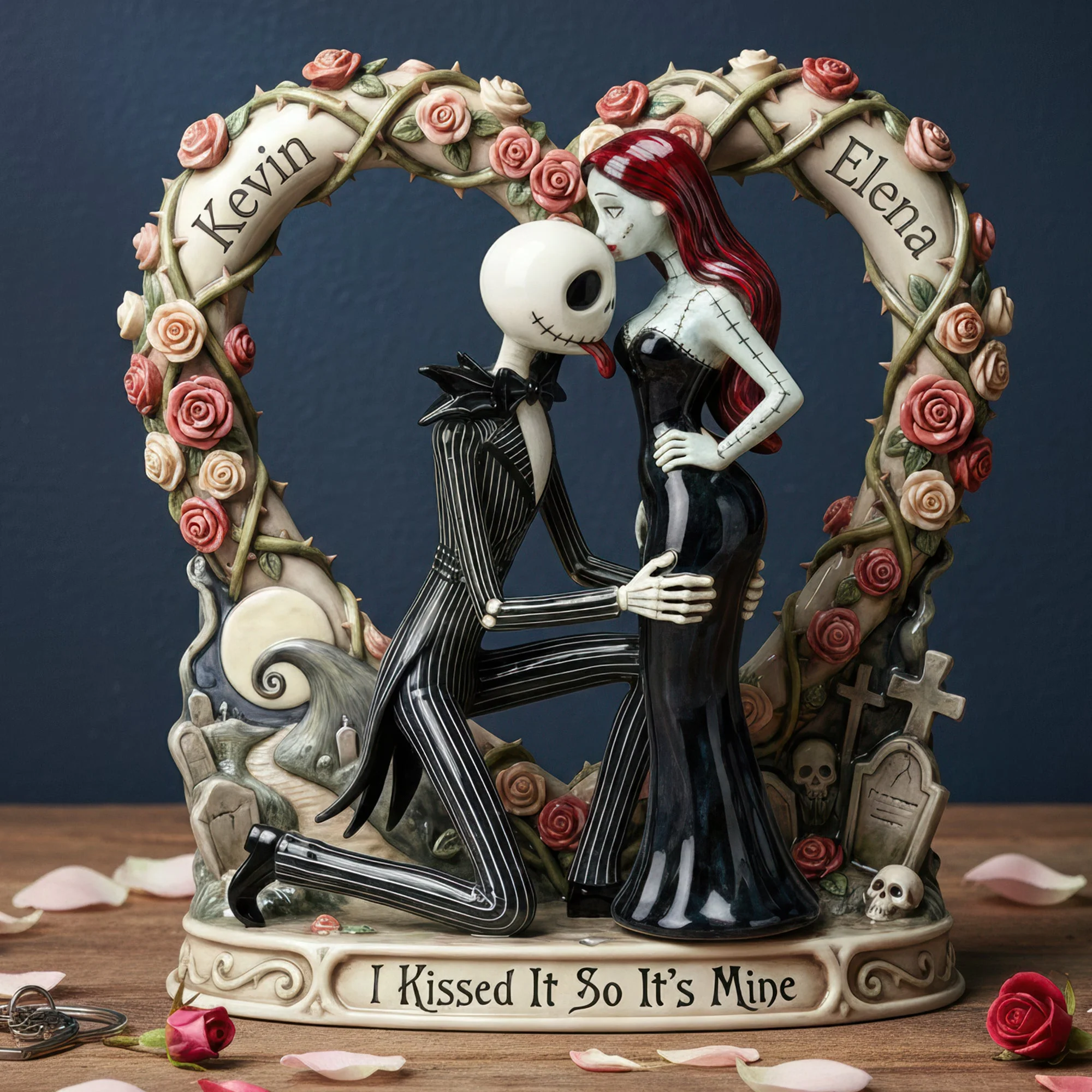 Spooky I Kissed It So It's Mine - Personalized Custom Shape Acrylic Plaque - Gift For Couples, Movie Fans | NL122 - Image 2