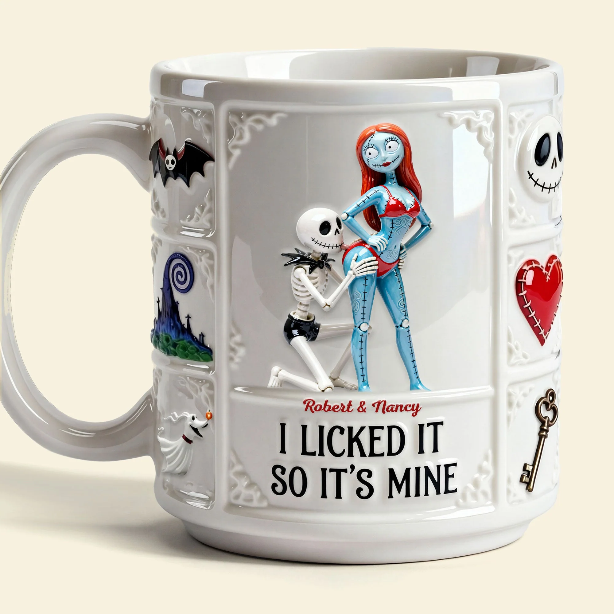 Spooky I Licked It So It's Mine - Personalized Ceramic Mug - Gift For Couples, Movie Fans NL122 - Image 3