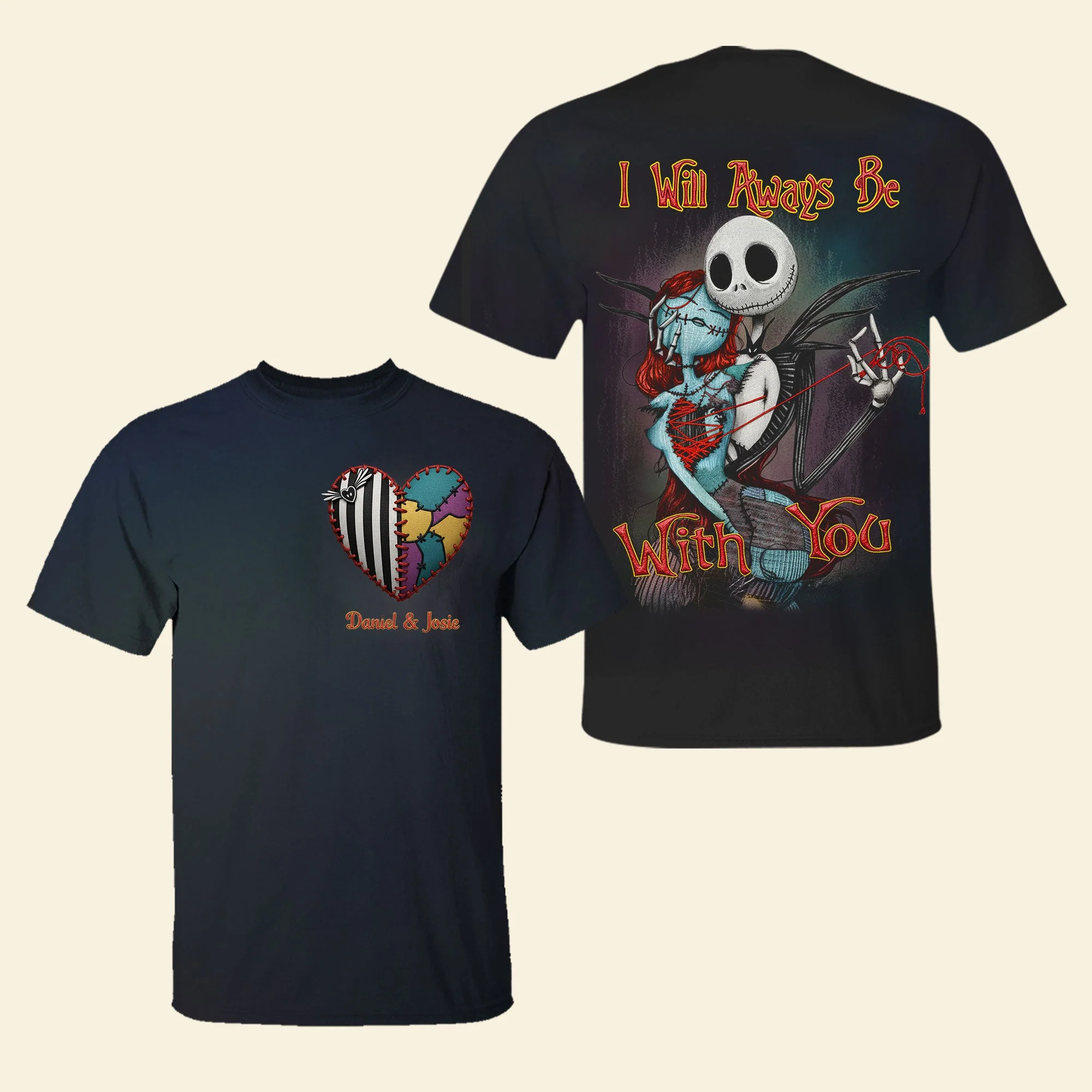 Spooky I Will Always Be With You - Personalized All Over Shirt - Gift For Couples NL122 - Image 5