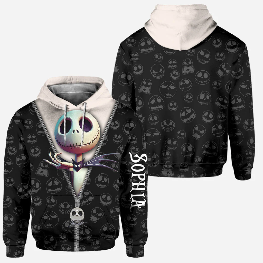 Spooky Just A Girl Who Loves Jack - Personalized Hoodie And Leggings - Gift For Horror Lovers NL122 - Image 2