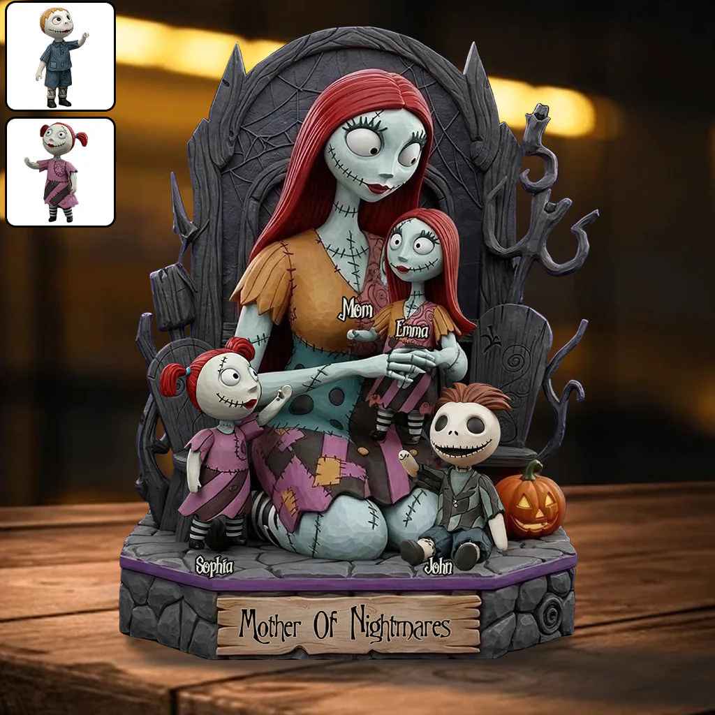 Spooky Mom Of Nightmares - Personalized Custom Shaped Acrylic Plaque - Gift For Mom NL122
