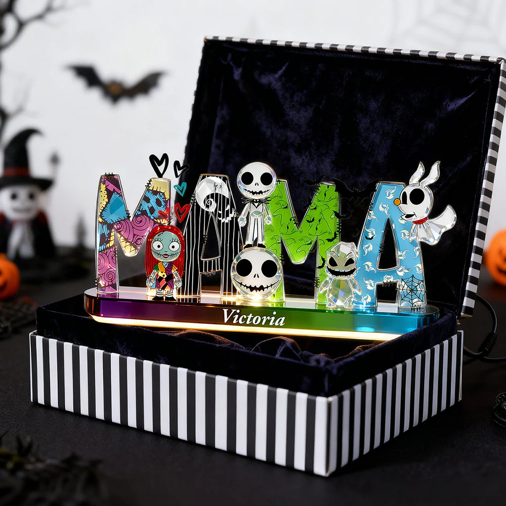 Spooky Mom - Personalized Acrylic Light Box - Gift For Mom, Horror Lovers, Movie Fans NL122 - Image 2