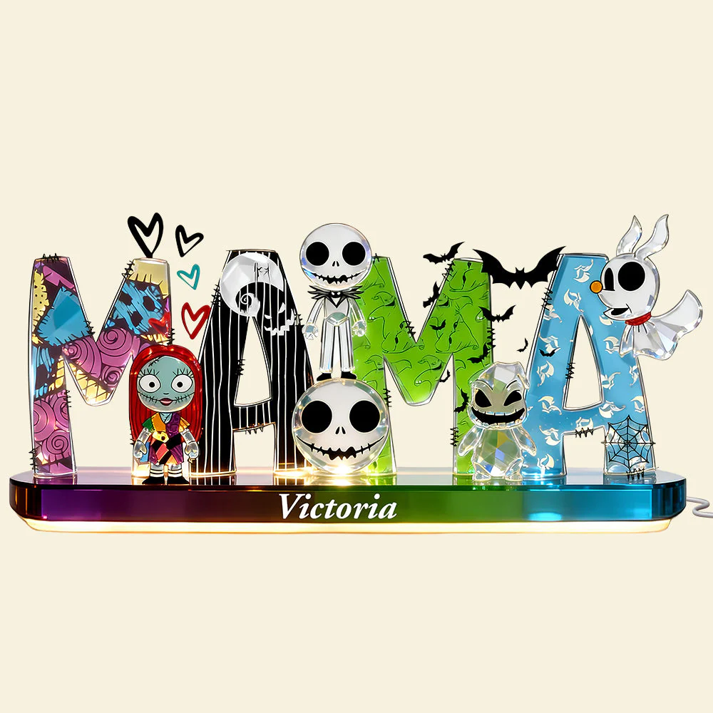 Spooky Mom - Personalized Acrylic Light Box - Gift For Mom, Horror Lovers, Movie Fans NL122 - Image 3