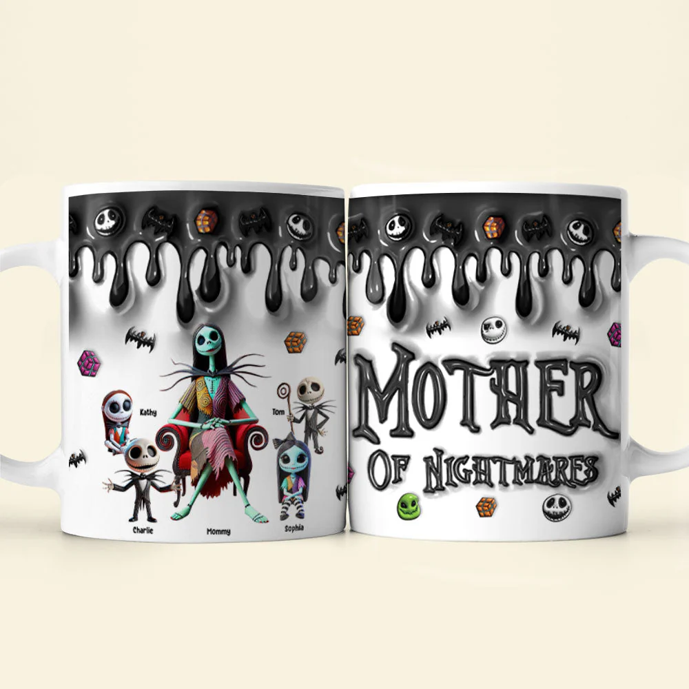 Spooky Mother Of Nightmare - Personalized Accent Mug - Gifts For Mom NL122 - Image 2