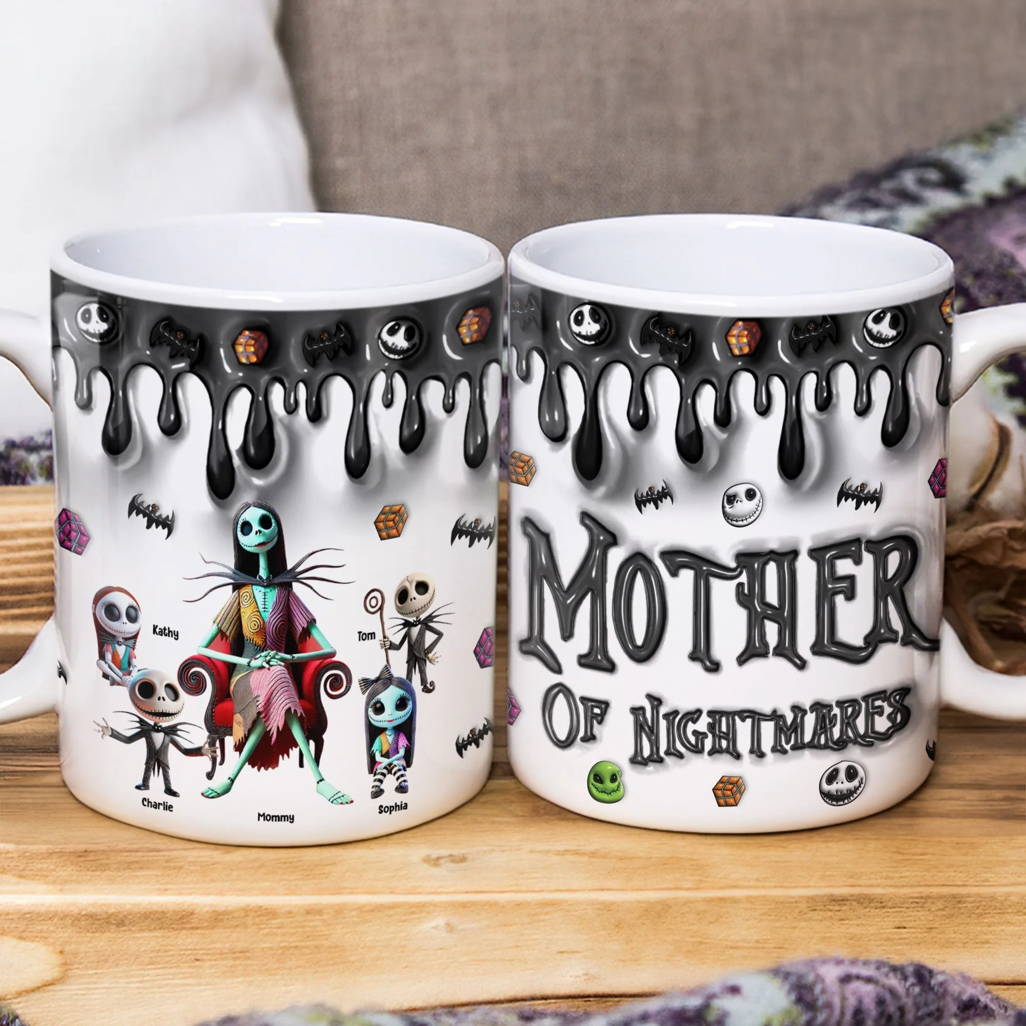 Spooky Mother Of Nightmare - Personalized Accent Mug - Gifts For Mom NL122 - Image 3
