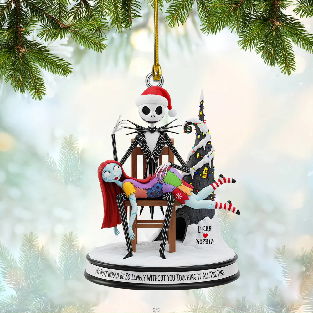 Spooky My Butt Would Be So Lonely Without U - Personalized Acrylic Ornament - Christmas Gift For Spooky Couple NA94