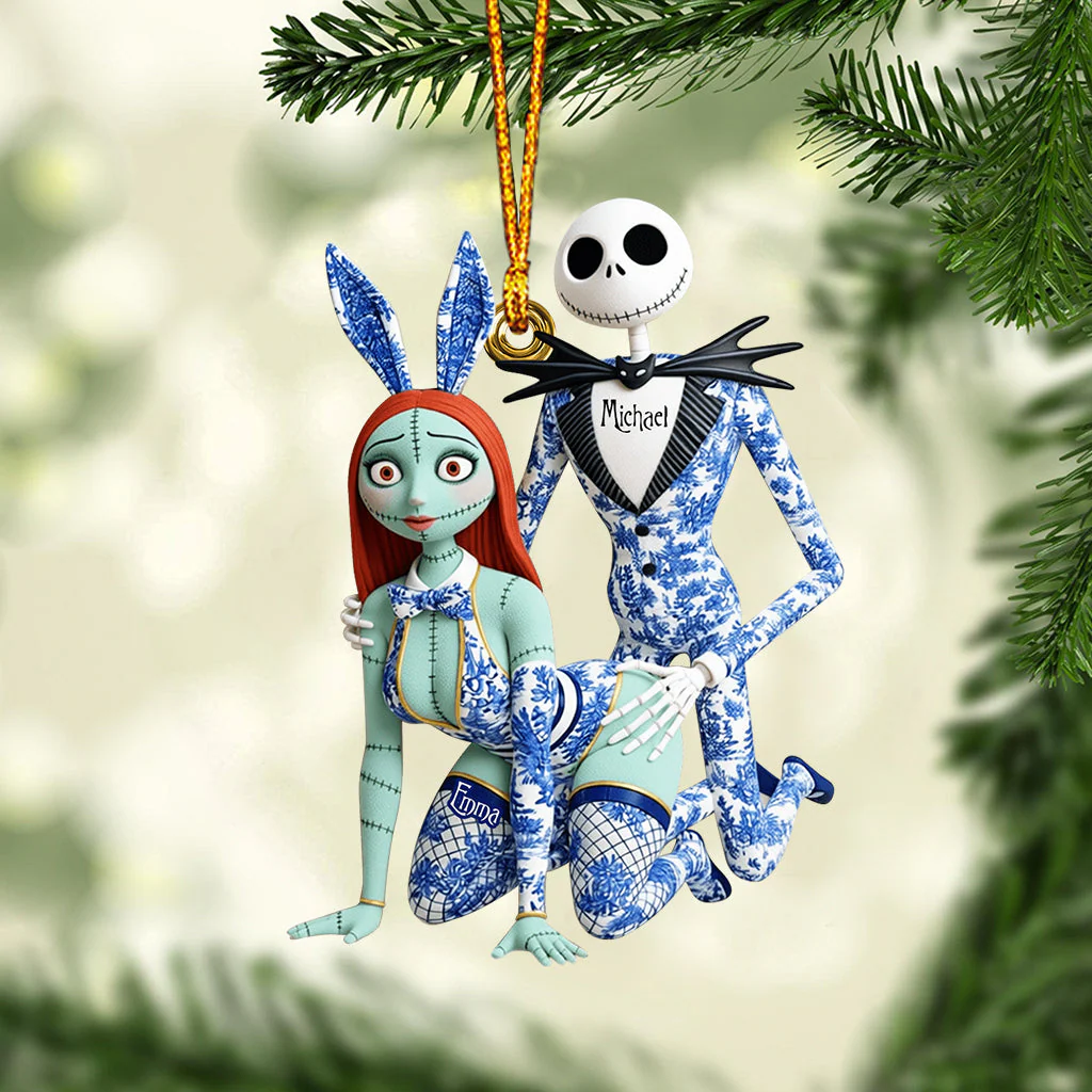 Spooky Nightmare I Love You - Personalized Acrylic Ornament - Gifts For Couples NA94 - Image 2