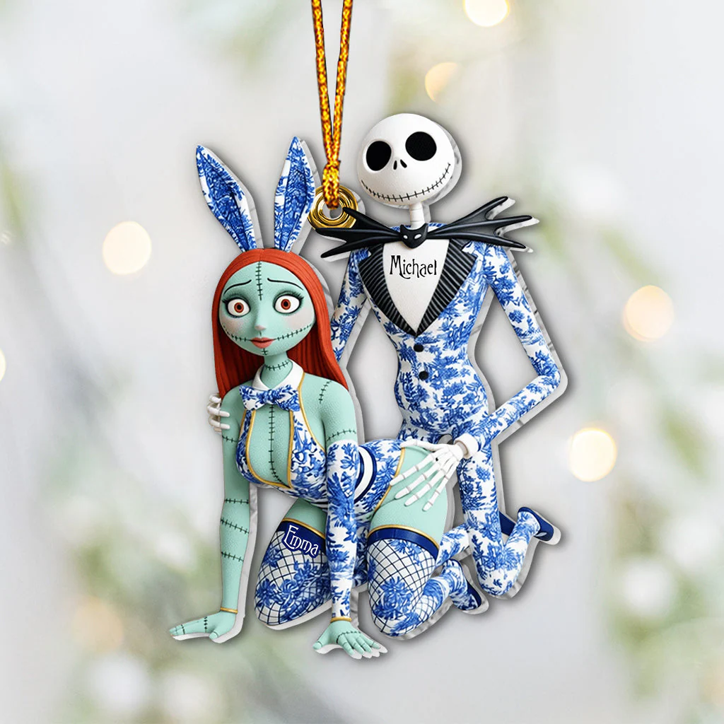 Spooky Nightmare I Love You - Personalized Acrylic Ornament - Gifts For Couples NA94 - Image 3