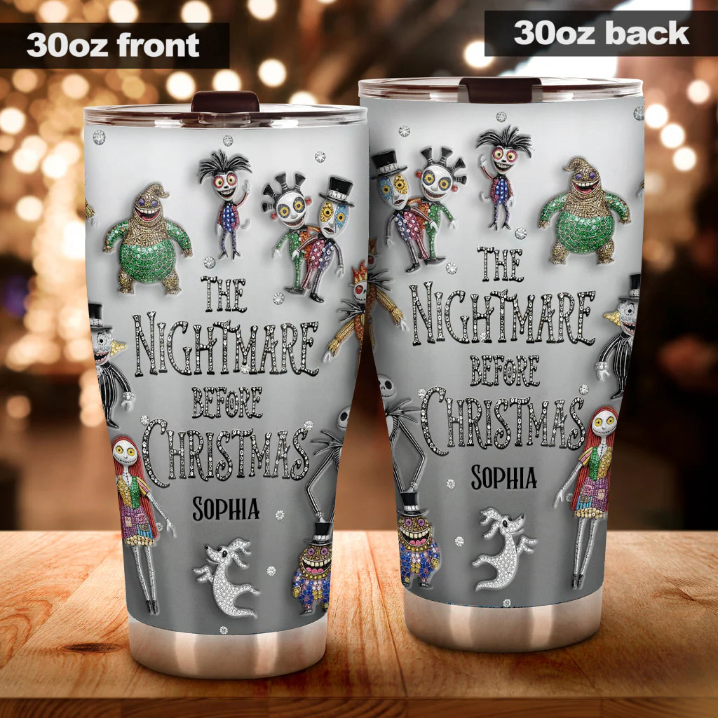 Spooky Nightmare - Personalized Stainless Steel Tumbler - Gift For Horror Lovers NL122 - Image 2