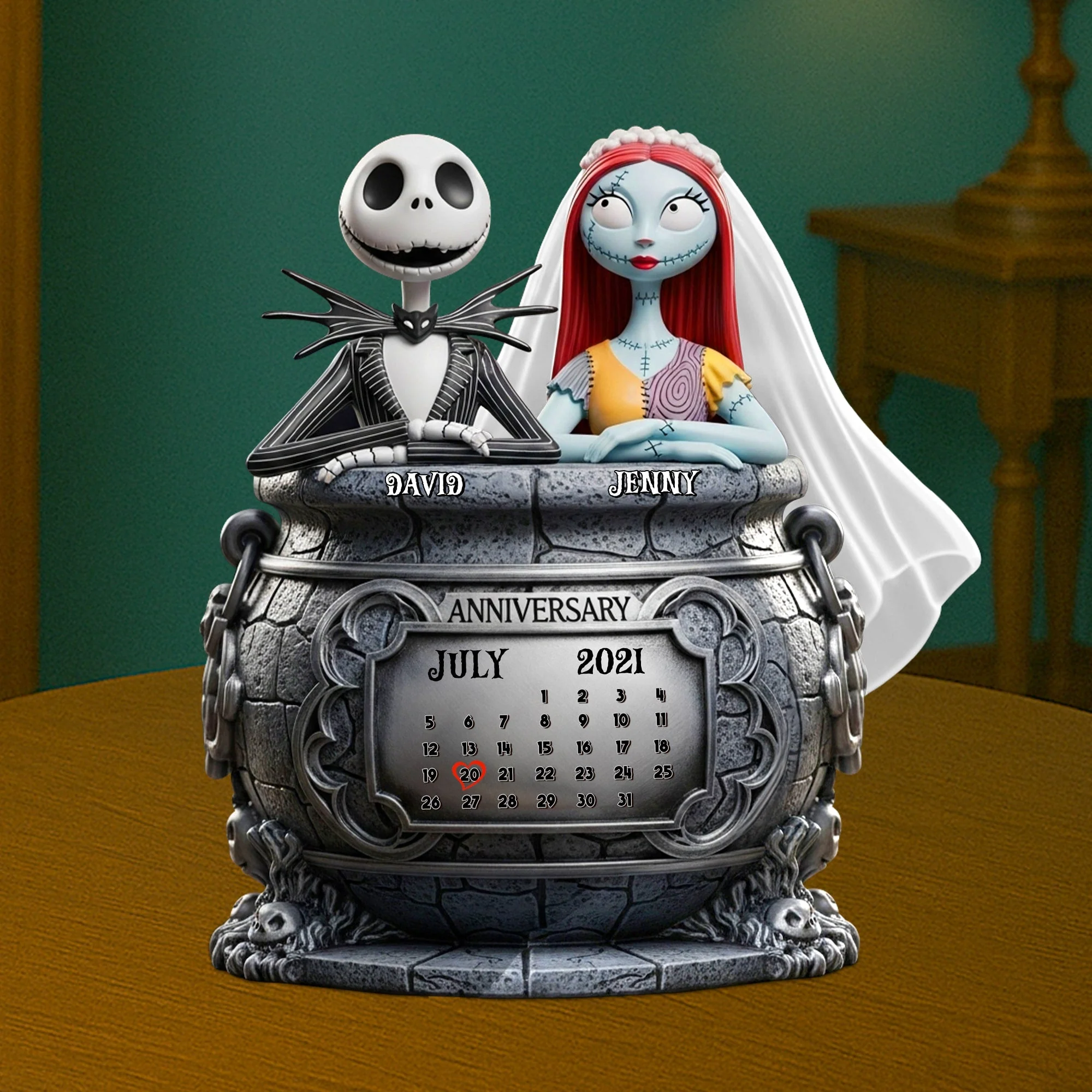 Spooky Our Special Days - Personalized Custom Shaped Squared Acrylic Plaque - Anniversary Gift For Couples NA94 - Image 3