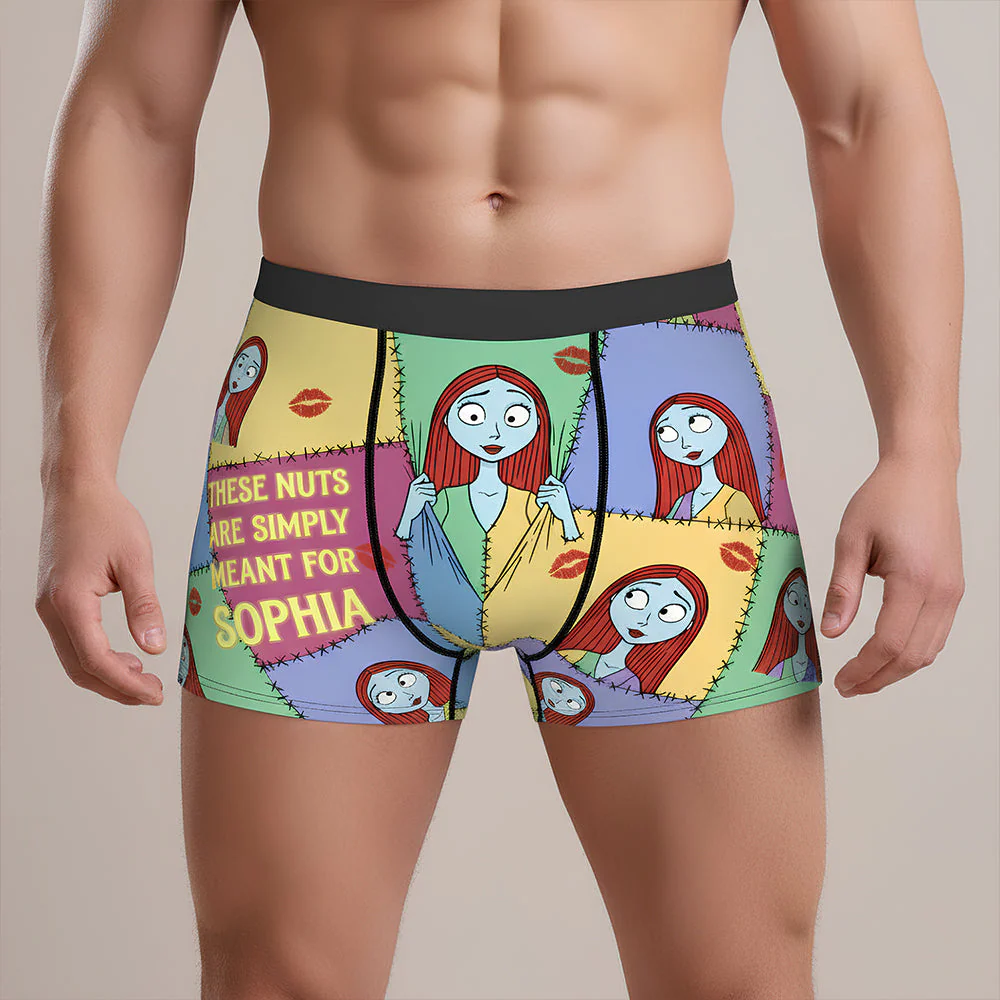Spooky These Nuts Are Simply Meant For Her - Personalized Men's Boxers - Gift For Couple, Him, Christmas, Valentine HH01 - Image 3