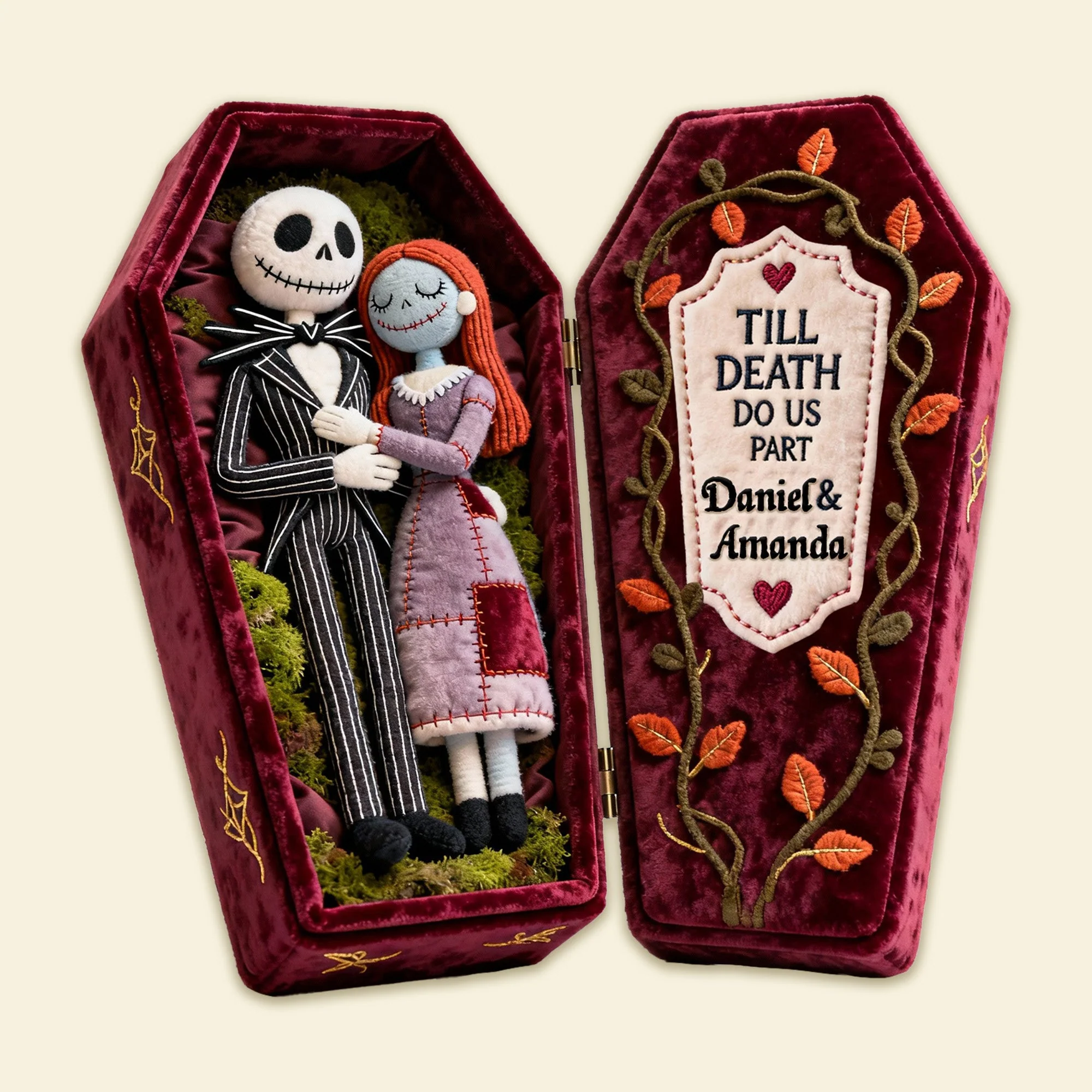 Spooky Till Death Do Us Part - Personalized Custom Shaped Pillow - Gift For Couples, Movie Fans NL122 - Image 3