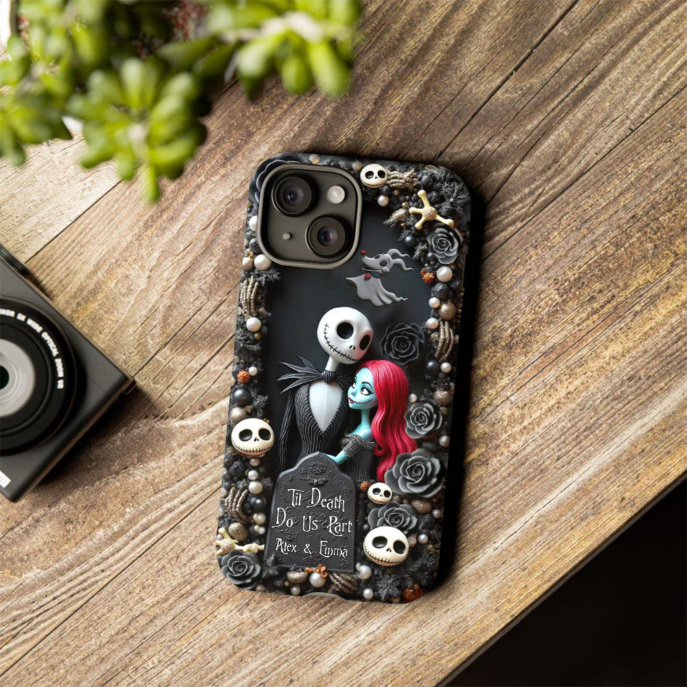 Spooky Till Death Do Us Part - Personalized Phone Case - Gift For Couples NL122