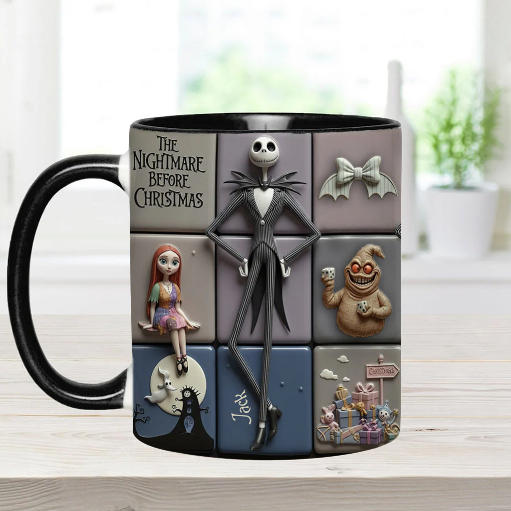 Spooky Till The Death Part - Personalized Accent Mug - Christmas Gift For Movie Fans NL122 - Image 6