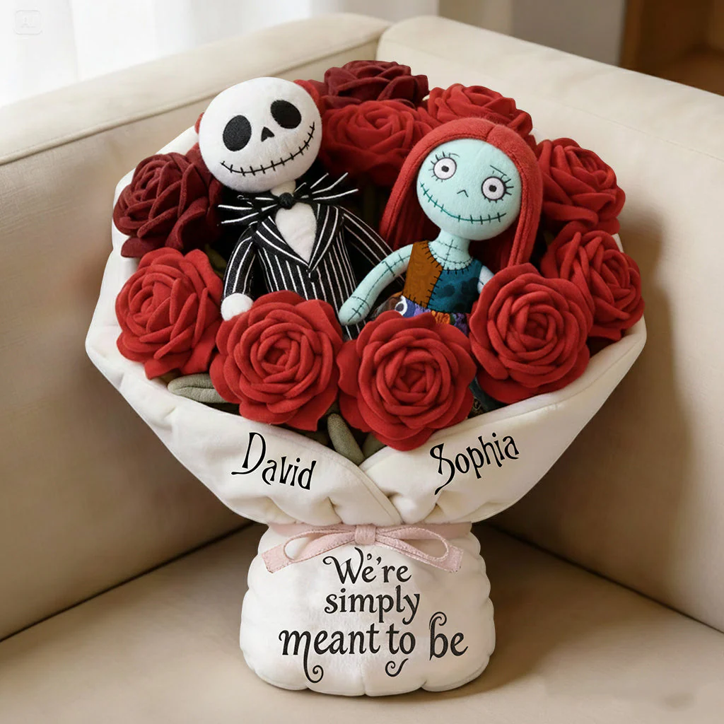 Spooky We're Simply Meant To Be - Personalized Custom Shaped Pillow - Gift For Couples, Movie Fans NL122