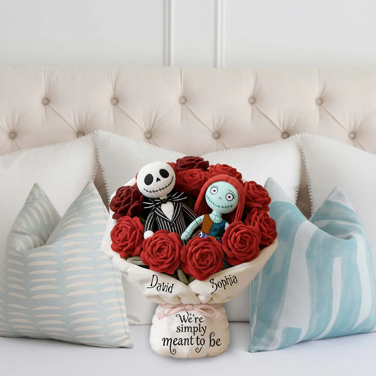 Spooky We're Simply Meant To Be - Personalized Custom Shaped Pillow - Gift For Couples, Movie Fans NL122 - Image 3