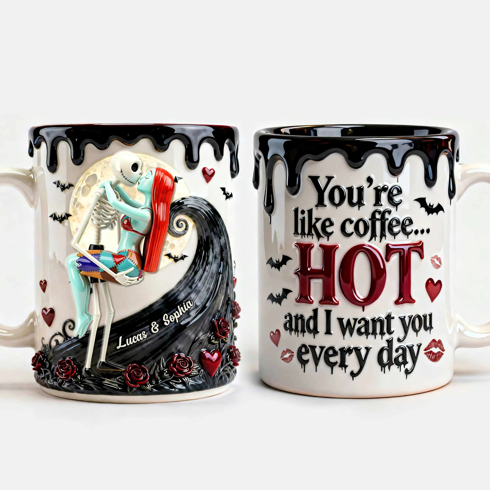 Spooky You're Hot Like Coffee - Personalized Accent Mug - Gift For Couples, Movie Fans NL122 CU6011925 - Image 4