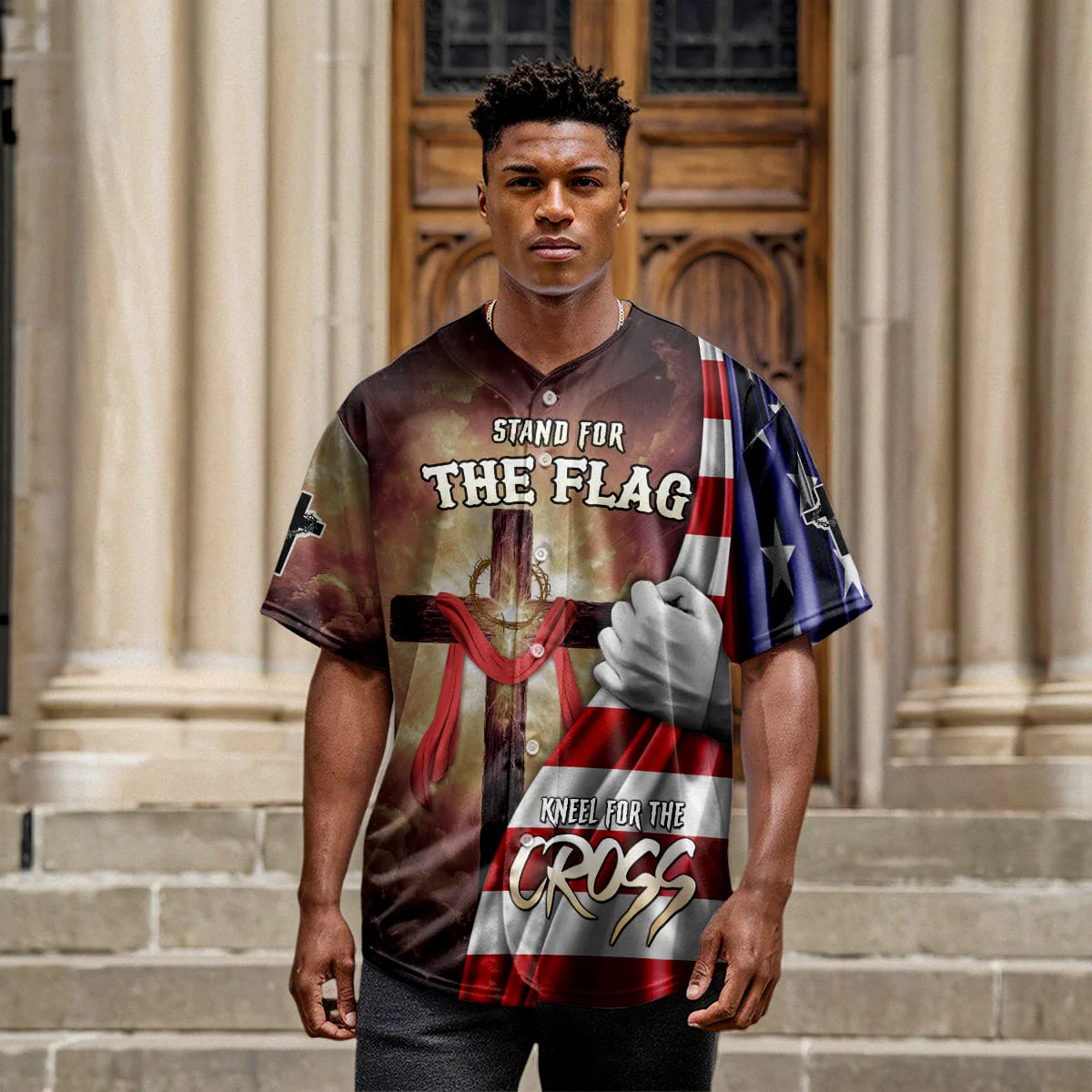 Stand for the Flag Kneel for the Cross Baseball Jersey Bundle - Image 10