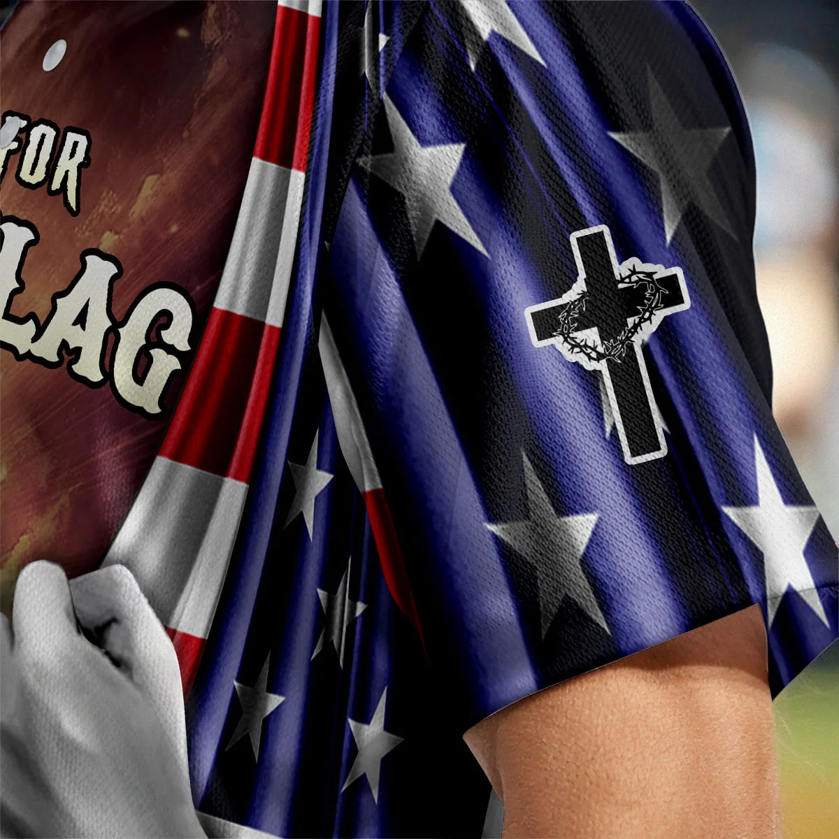 Stand for the Flag Kneel for the Cross Baseball Jersey Bundle - Image 6