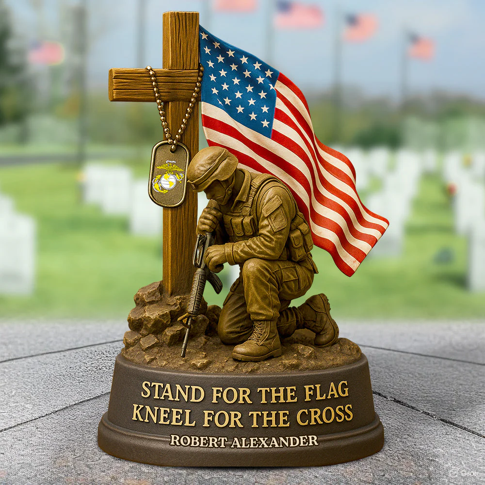 Stand For The Flag Kneel For The Cross - Shape Acrylic Plaque - Gift For Veterans | HN02