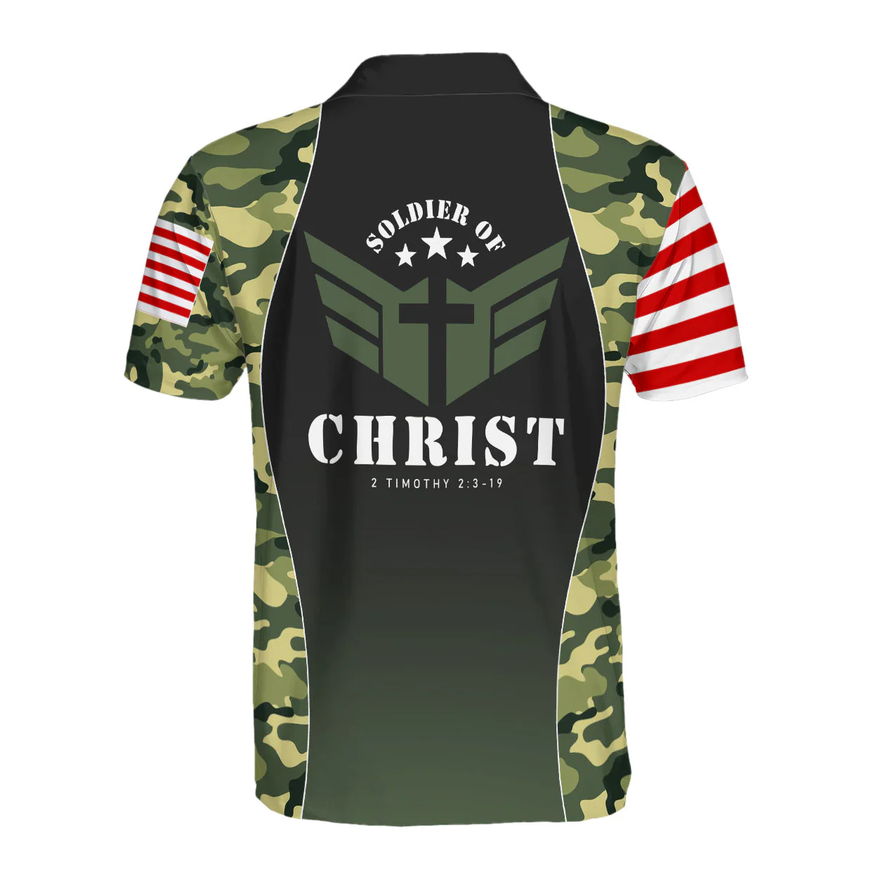 Stand For The Flag Kneel For The God - Personalized Polo Shirt - Gift for Him - Image 4