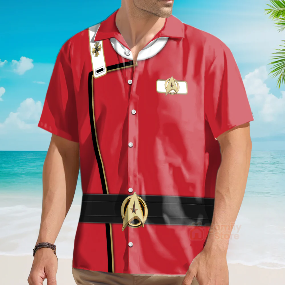 SaTr Admiral James T. Kirk Costume Officer - Hawaiian Shirt - Image 4