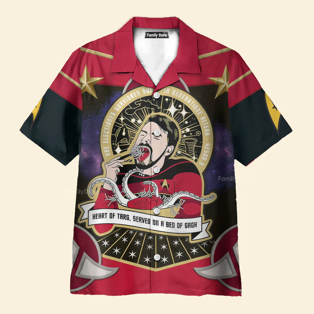 SaTr Riker the Klingon Foodie Cool Hawaiian Shirt