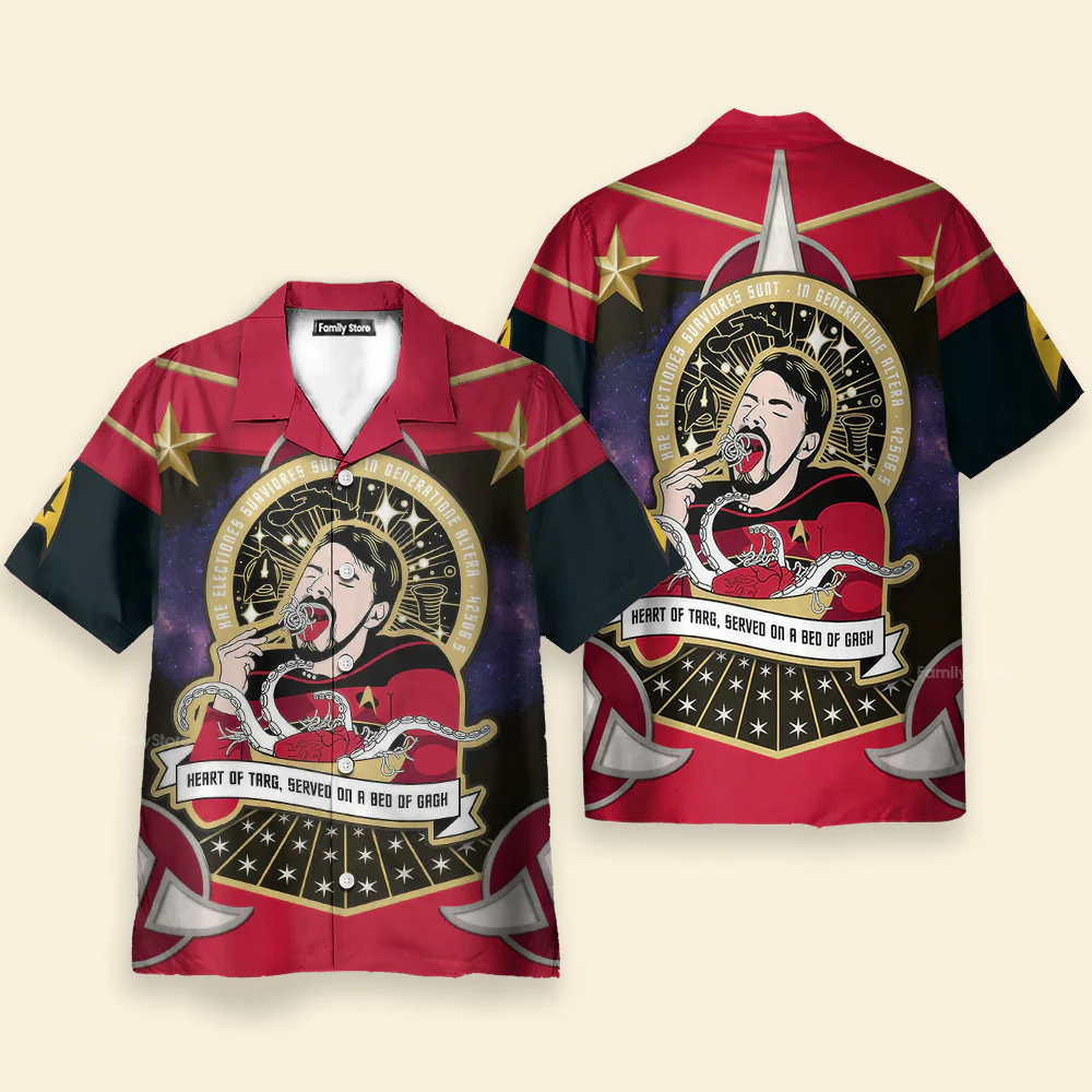 SaTr Riker the Klingon Foodie Cool Hawaiian Shirt - Image 2