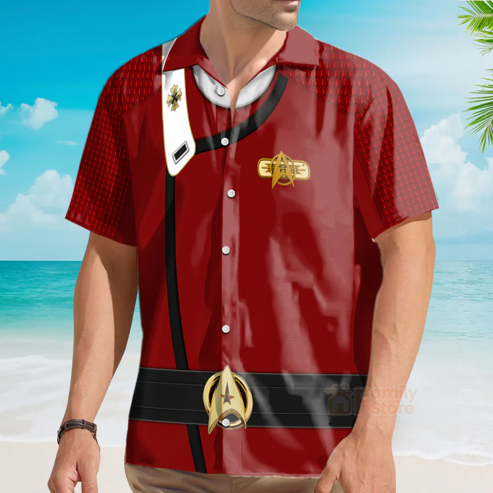 SaTr SaTr Admiral Pike Costume Fleece Cool - Hawaiian Shirt - Image 3