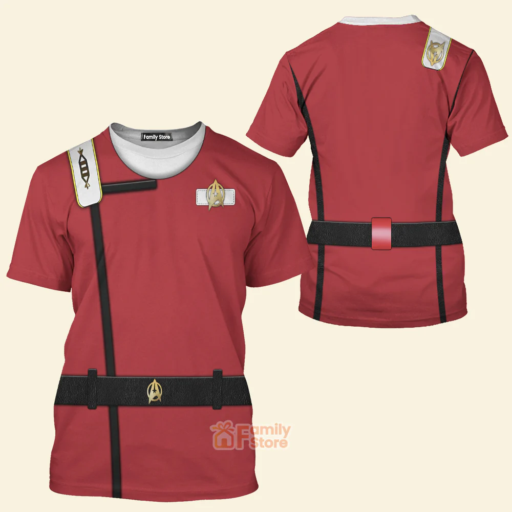 SaTr Starfleet Uniform The Wrath of Khan Officer - 3D TShirt - Image 2