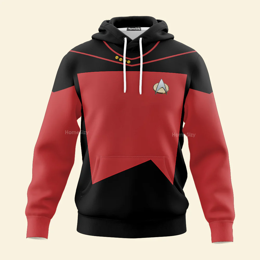 SaTr The Next Generation Red Hoodie Sweatshirt Sweatpants - Image 2