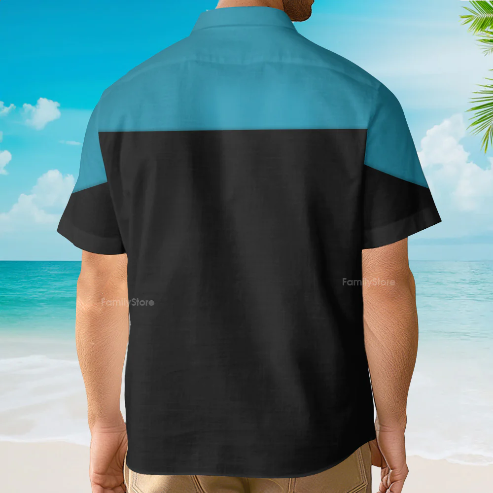 SaTr Voyager Blue Costume Cool Hawaiian Shirt - Image 3