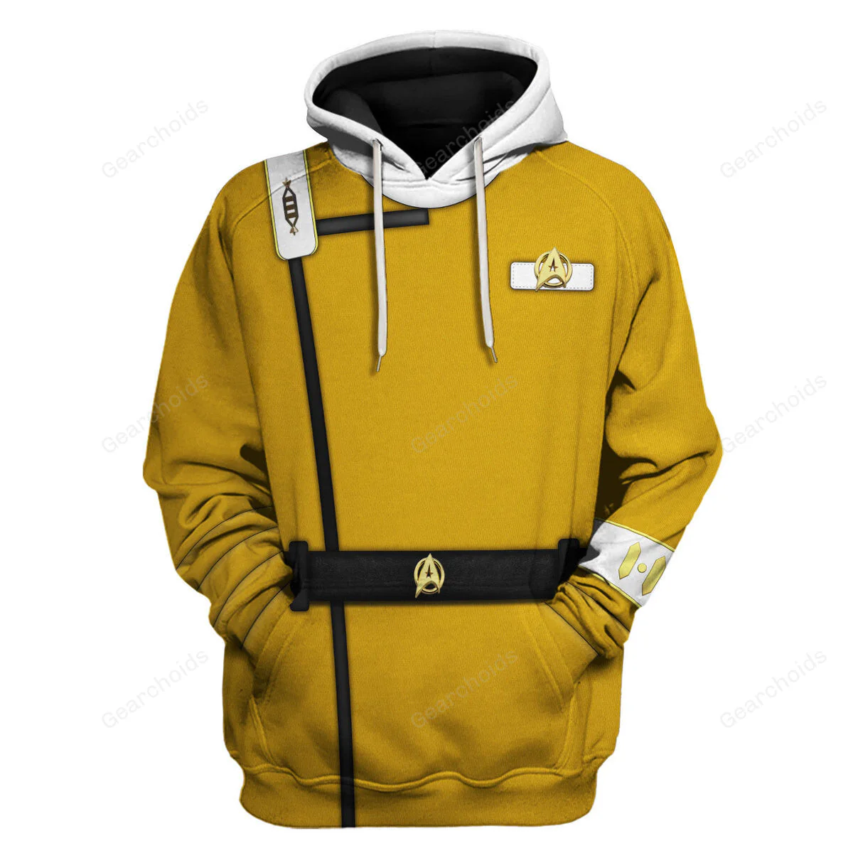 SaTr Wrath Of Khan Kirk Spock Starfleet Yellow Hoodie Sweatshirt Sweatpants - Image 2