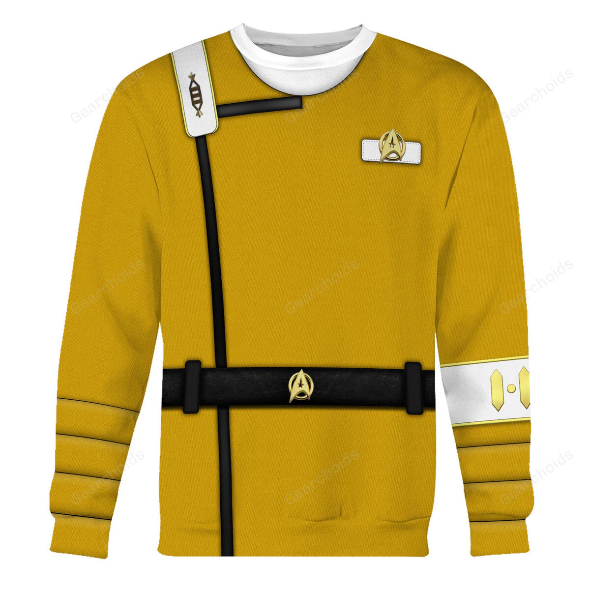 SaTr Wrath Of Khan Kirk Spock Starfleet Yellow Hoodie Sweatshirt Sweatpants - Image 4