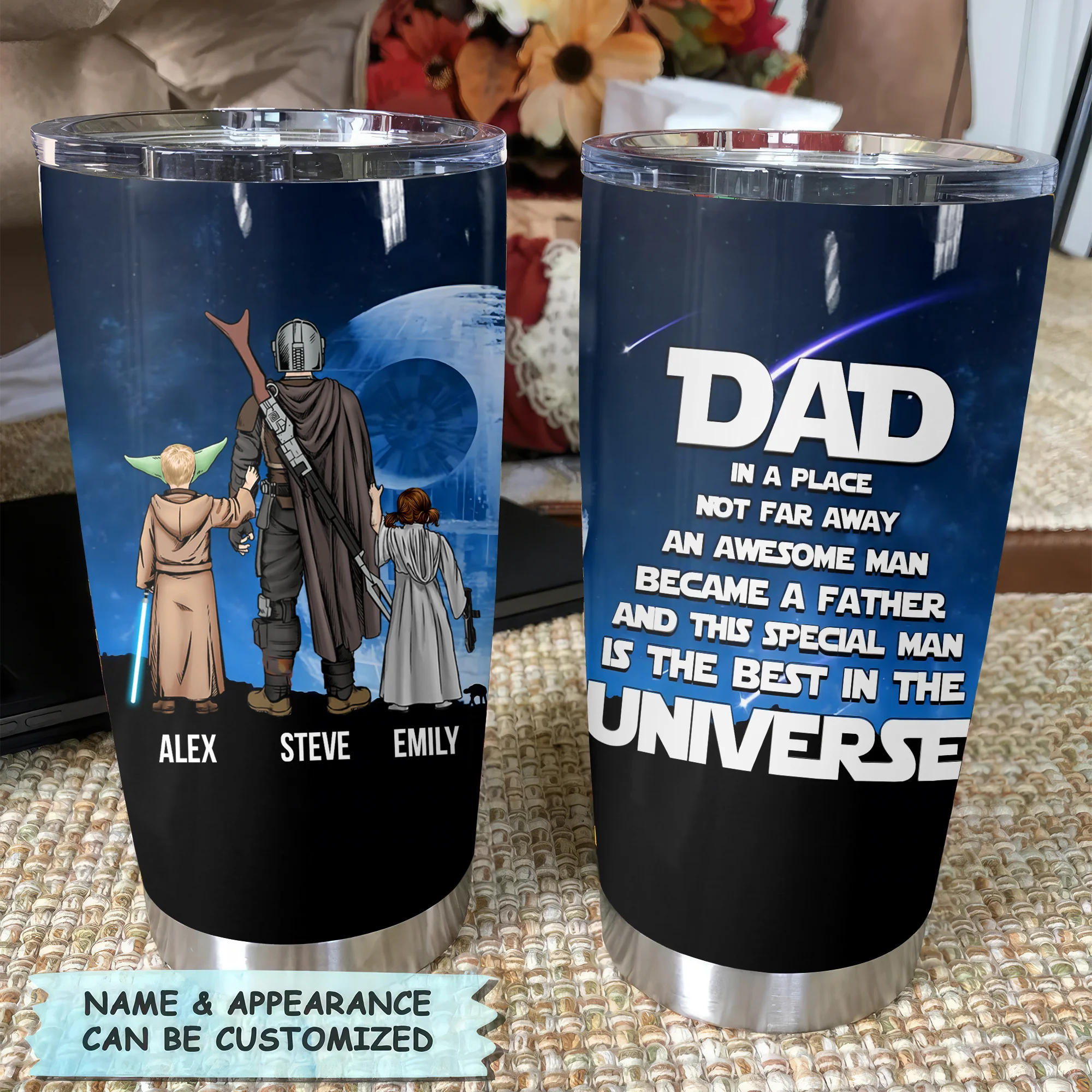 Stwa Dad Is The Best In The Universe - Personalized Stainless Steel Tumbler - Gift For Dad, Father's Day | CL08 NA94 - Image 2