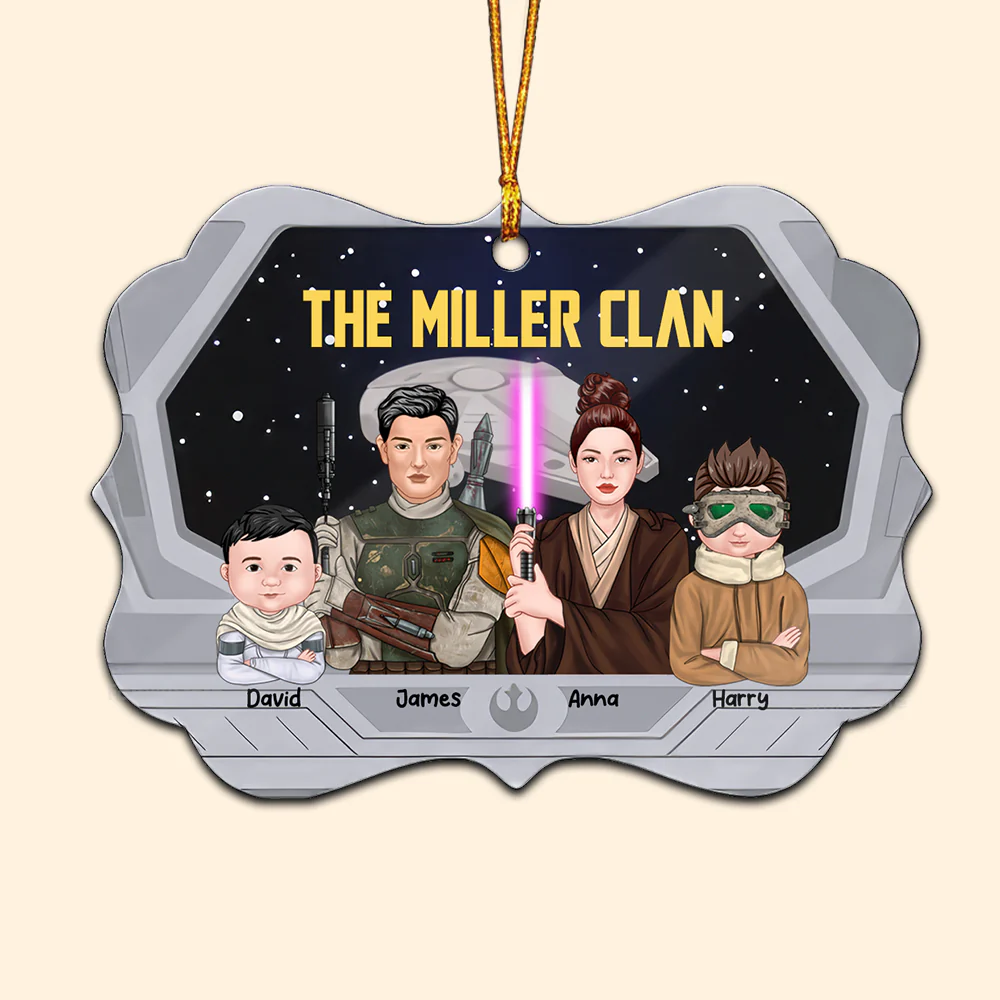 Stwa Galaxy Clan - Personalized Wood Ornament - Gift For Family Members - NA94 - Image 2