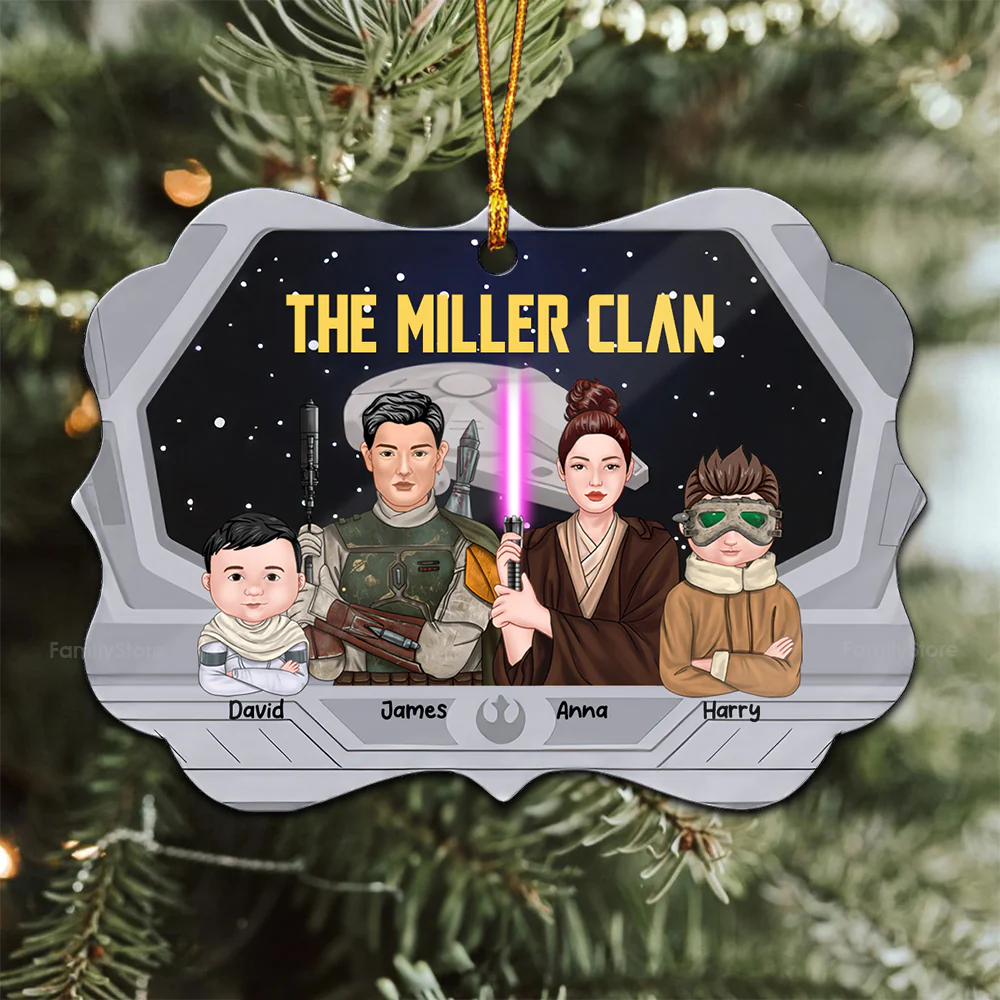 Stwa Galaxy Clan - Personalized Wood Ornament - Gift For Family Members - NA94 - Image 4