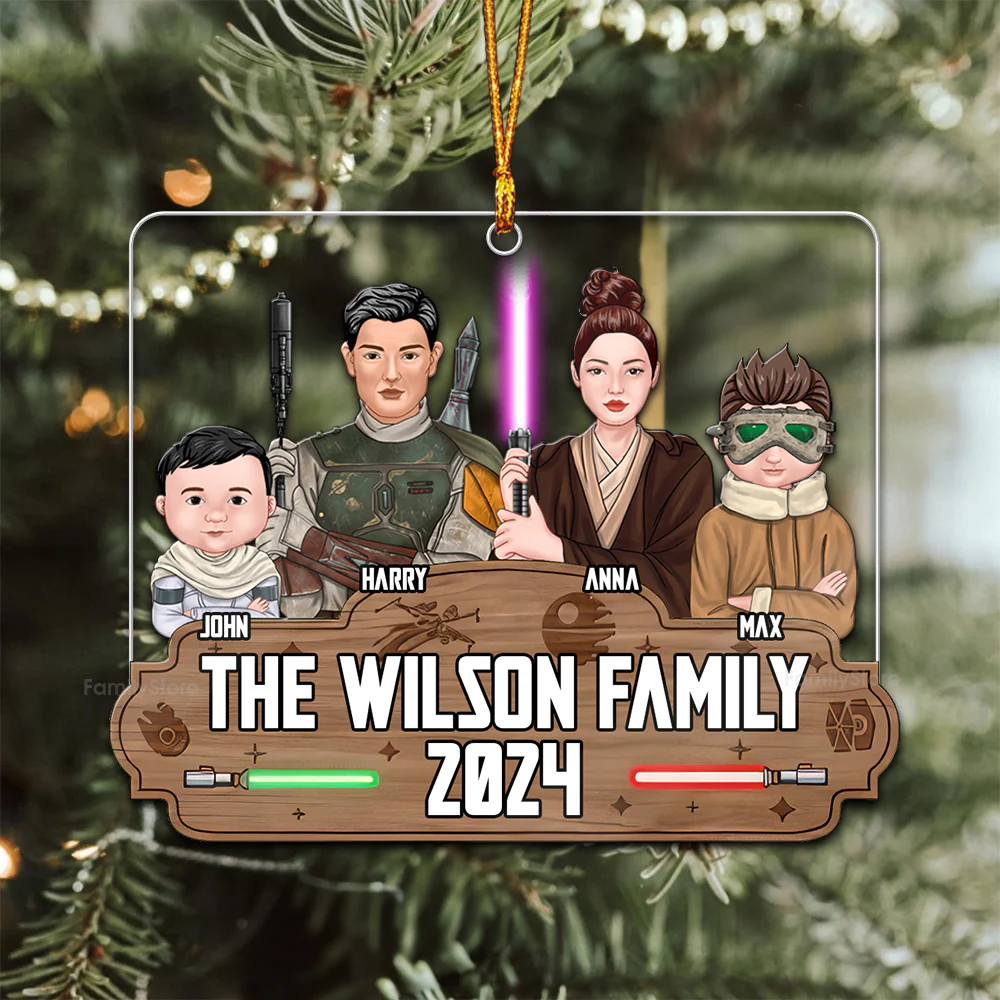 Stwa Our Adventure To the Galaxy - Personalized Acrylic Ornament - Gift For Family Members - CL46 NA94 - Image 2
