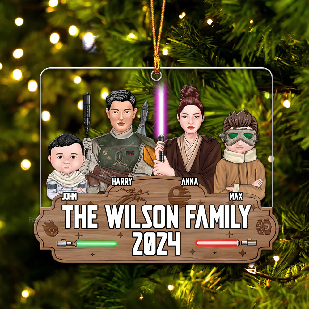 Stwa Our Adventure To the Galaxy - Personalized Acrylic Ornament - Gift For Family Members - CL46 NA94 - Image 4