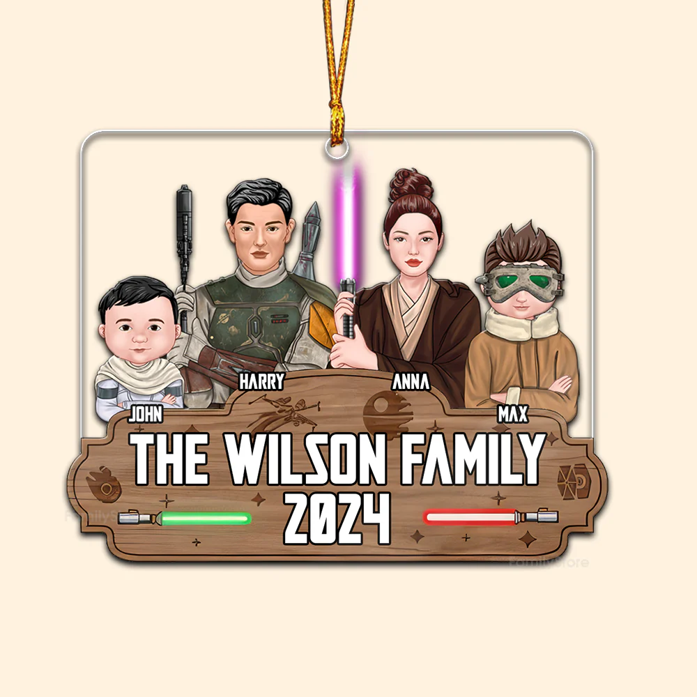 Stwa Our Adventure To the Galaxy - Personalized Acrylic Ornament - Gift For Family Members - CL46 NA94 - Image 5