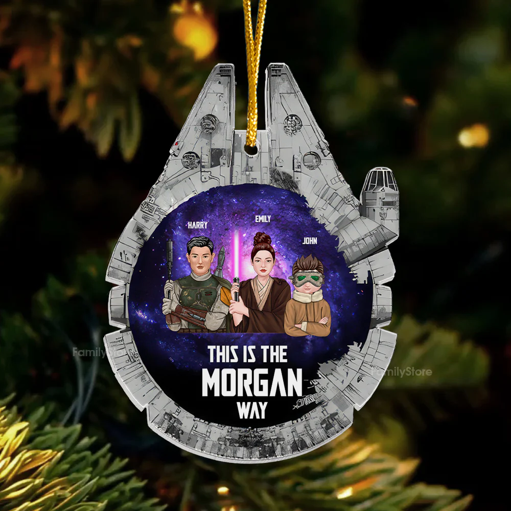 Stwa The Best Family In The Galaxy - Personalized Acrylic Ornament - Gift For Family Members - CL46 NA94 - Image 3