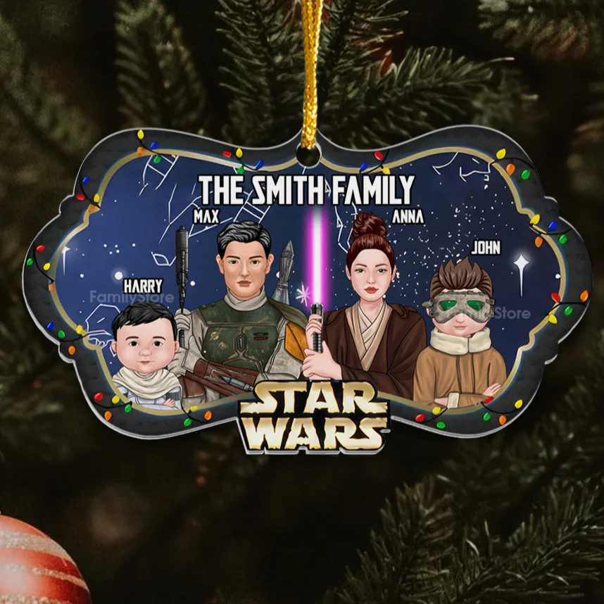 Stwa The Force Strong With Us We Are One - Personalized Acrylic Ornament - Gift For Family Members - CL46 NA94