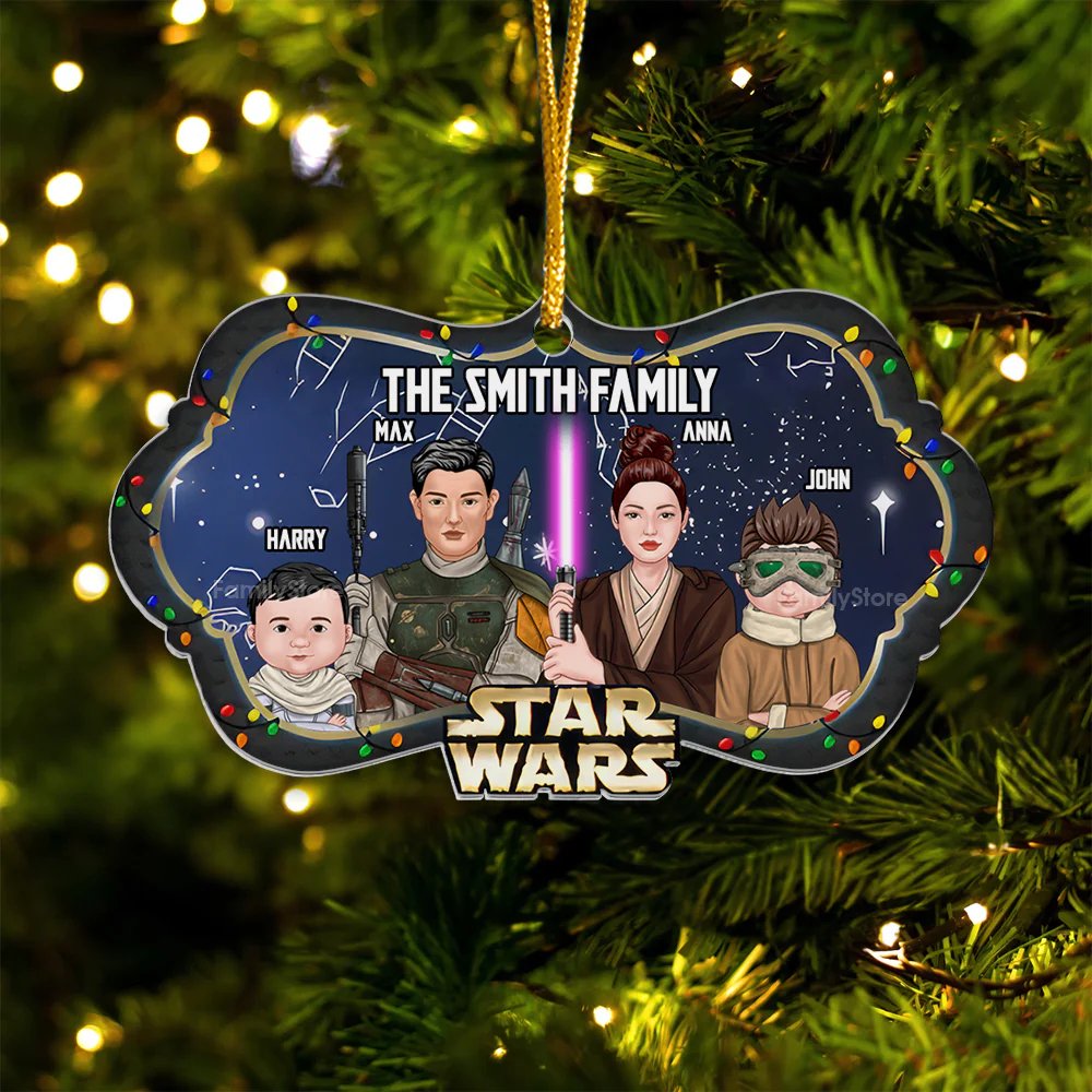 Stwa The Force Strong With Us We Are One - Personalized Acrylic Ornament - Gift For Family Members - CL46 NA94 - Image 4