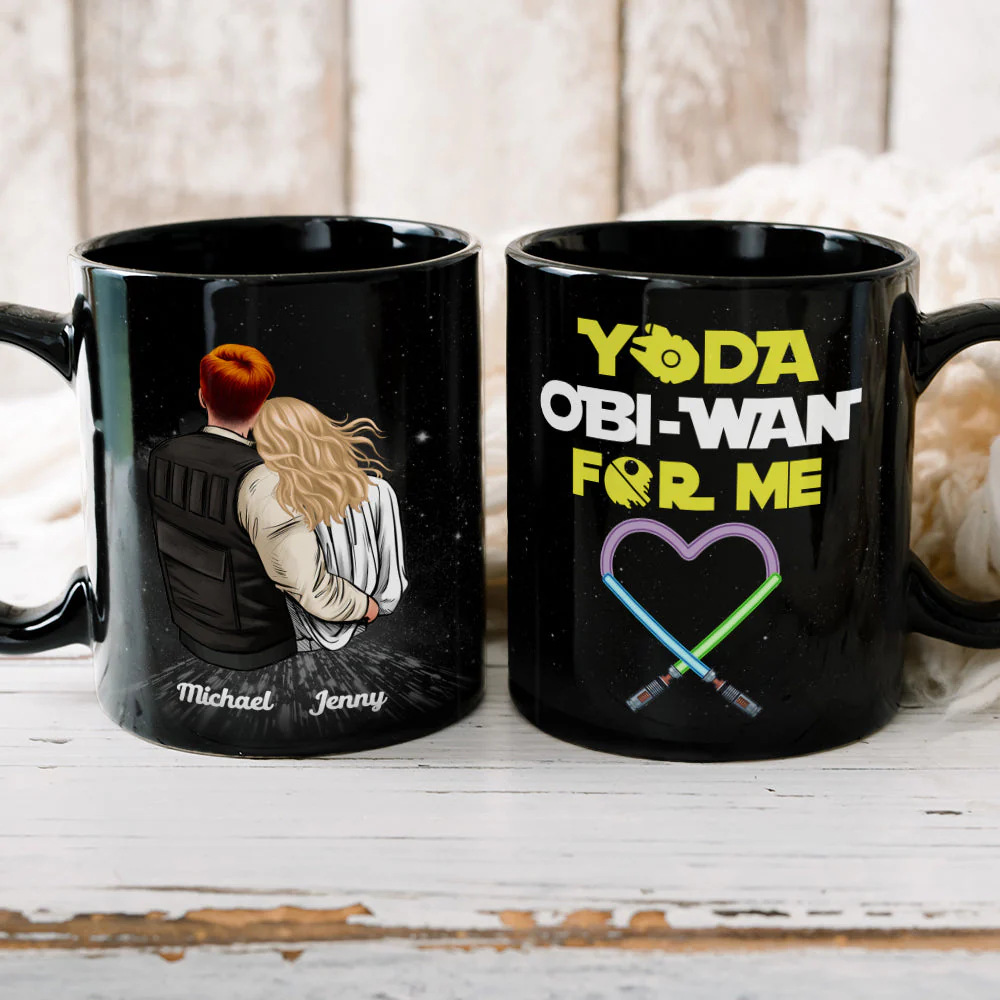 Stwa Yoda Want It For Me - Personalized Black Mug - Gift For Couple, Husband Wife, Anniversary  Gift - CL19 NA94 - Image 3