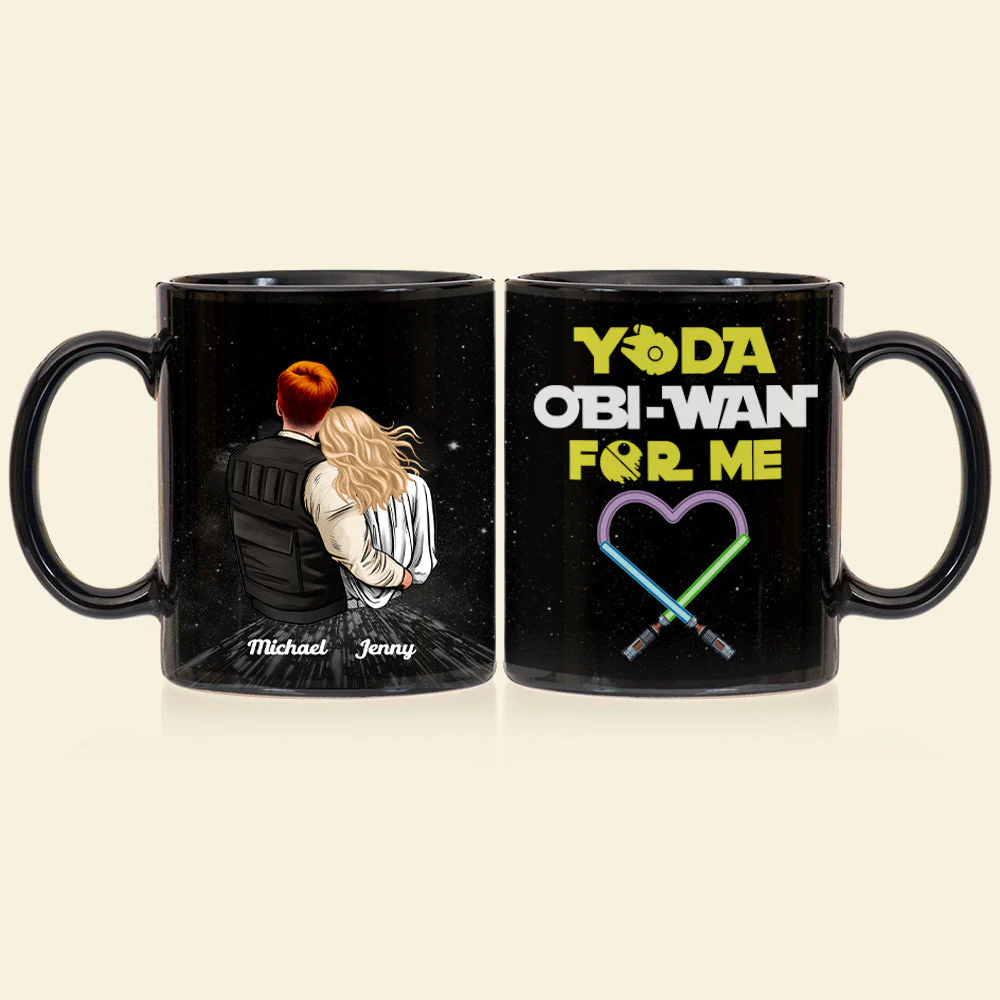 Stwa Yoda Want It For Me - Personalized Black Mug - Gift For Couple, Husband Wife, Anniversary  Gift - CL19 NA94 - Image 4